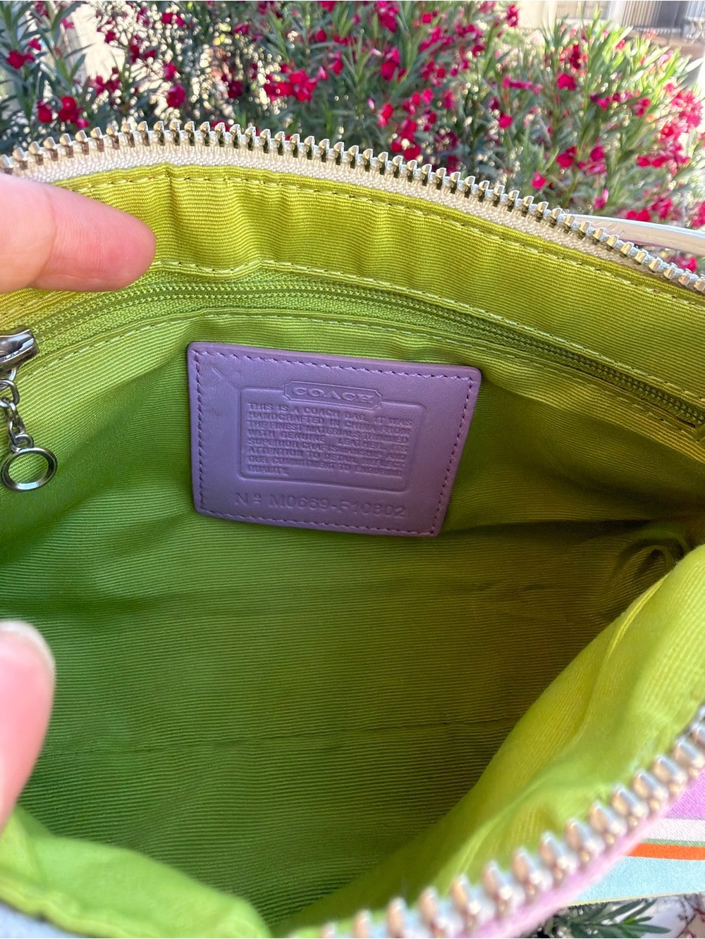 🌈Vintage Y2K Coach Hampton Multicolor Striped Demi Baguette – Style 10802 - Picture 2 of 10
